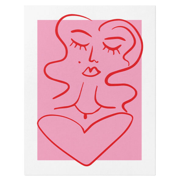 Pretty Lady Valentines Day Card