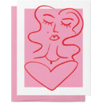 Pretty Lady Valentines Day Card
