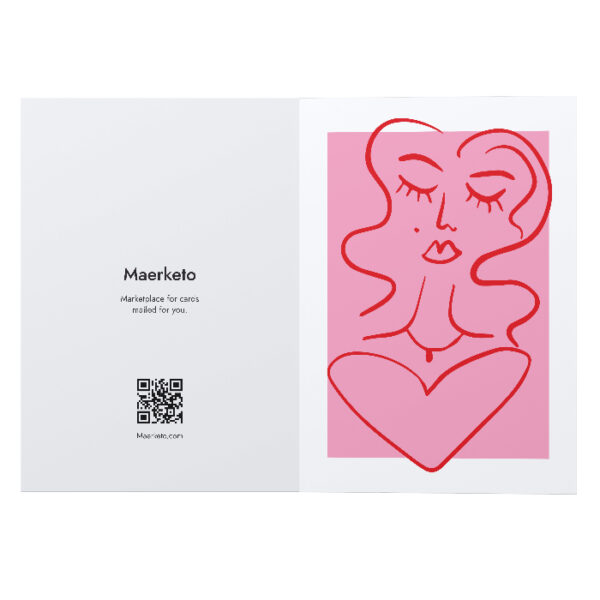 Pretty Lady Valentines Day Card