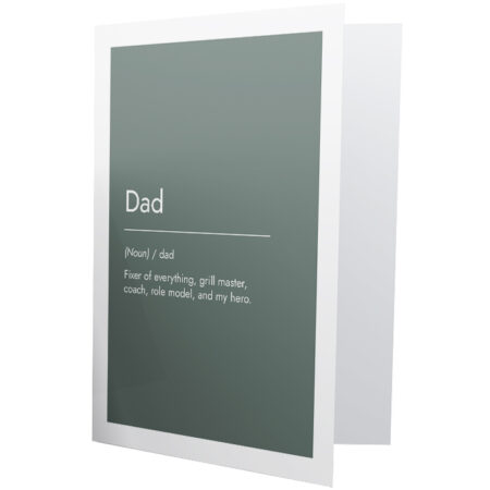 Personalized Father's Day Card - Dad Definition Card - GREEN