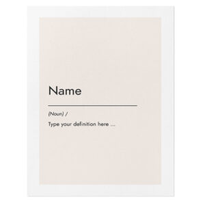 Custom Birthday Card – Name Definition Card