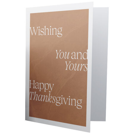 Minimalist Thanksgiving Card - Cards Mailed for You - COVER BROWN