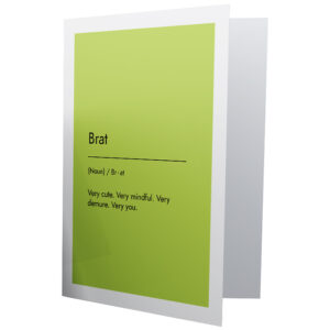 Add a Message -<br>Brat Defined Card