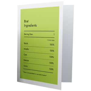Add a Message -<br>Brat Ingredients Card
