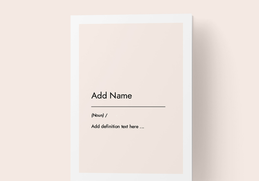 Personalized Name Definition Cards | Personalized card with name