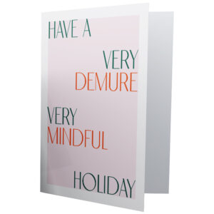Demure Holiday Card