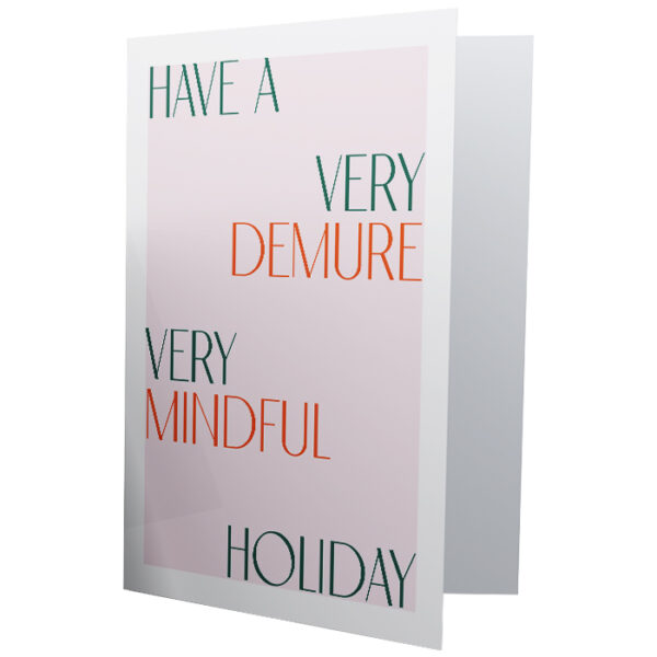Demure Holiday Card