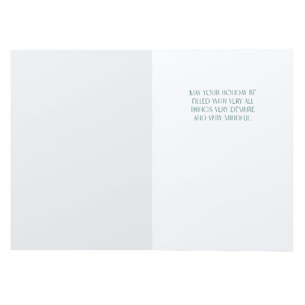 Demure Holiday Card