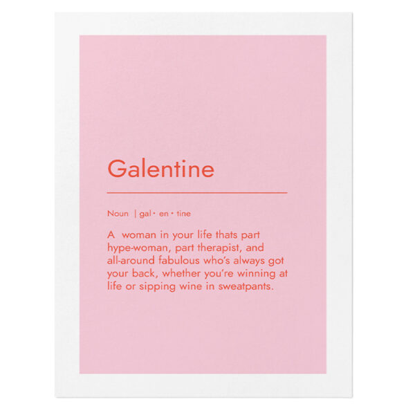 Galentine Definition Card