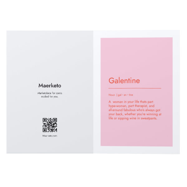 Galentine Definition Card