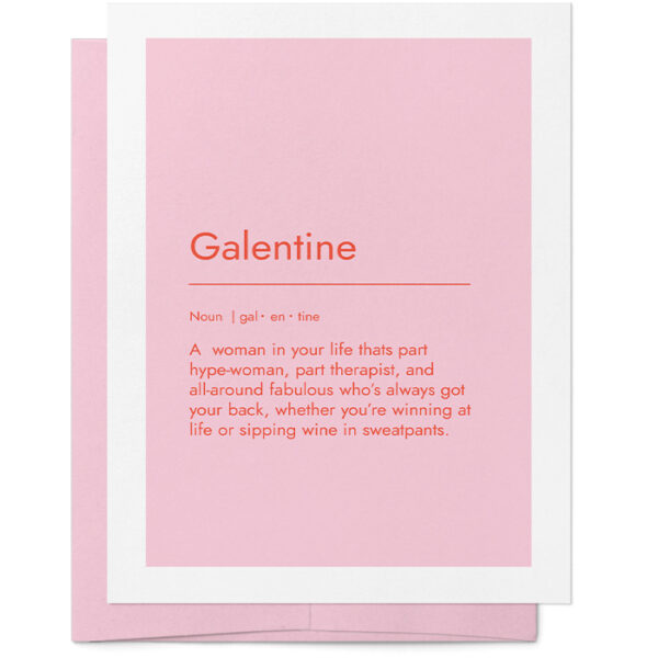 Galentine Definition Card